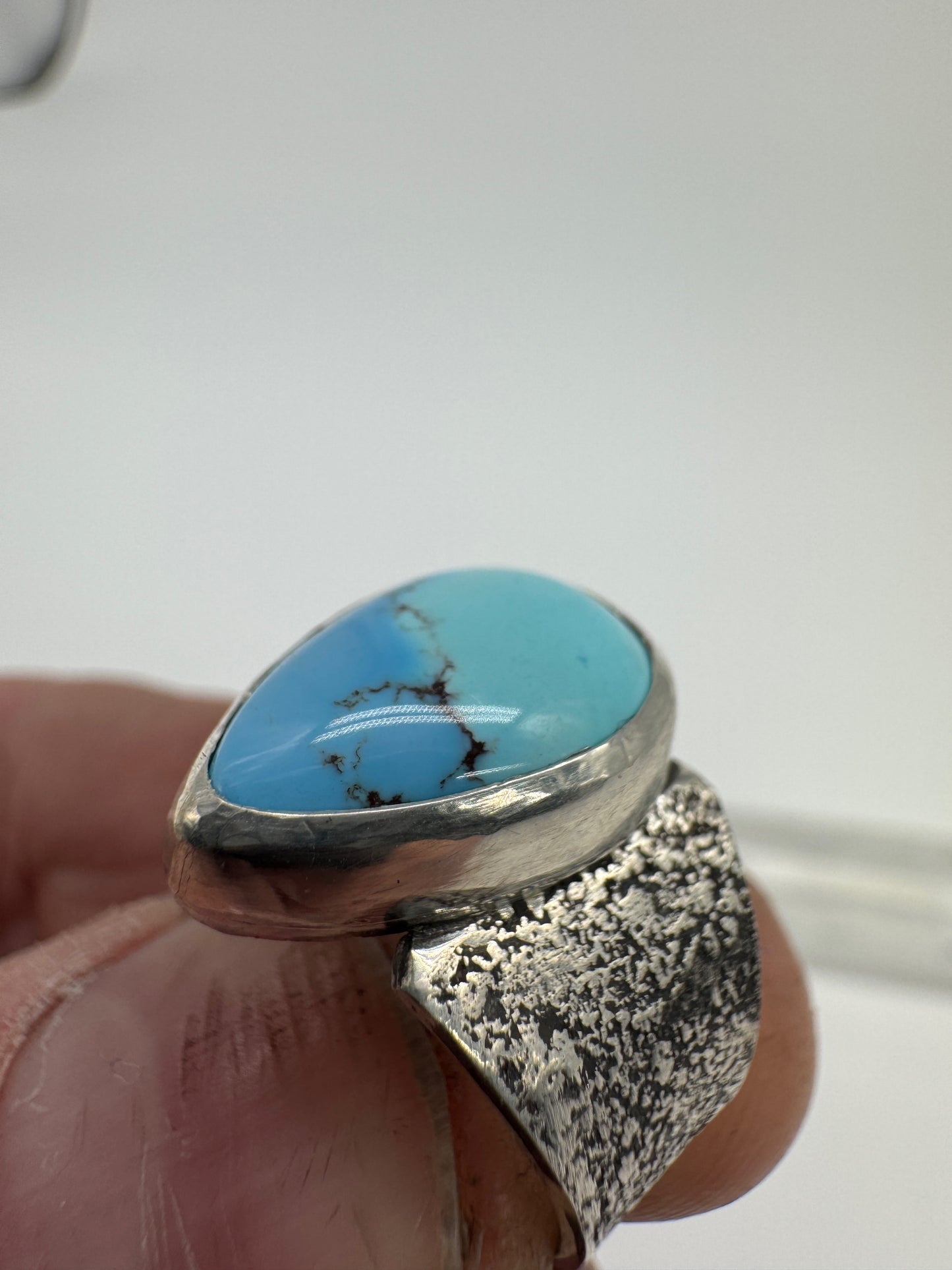 Golden Hills turquoise teardrop ring size 7