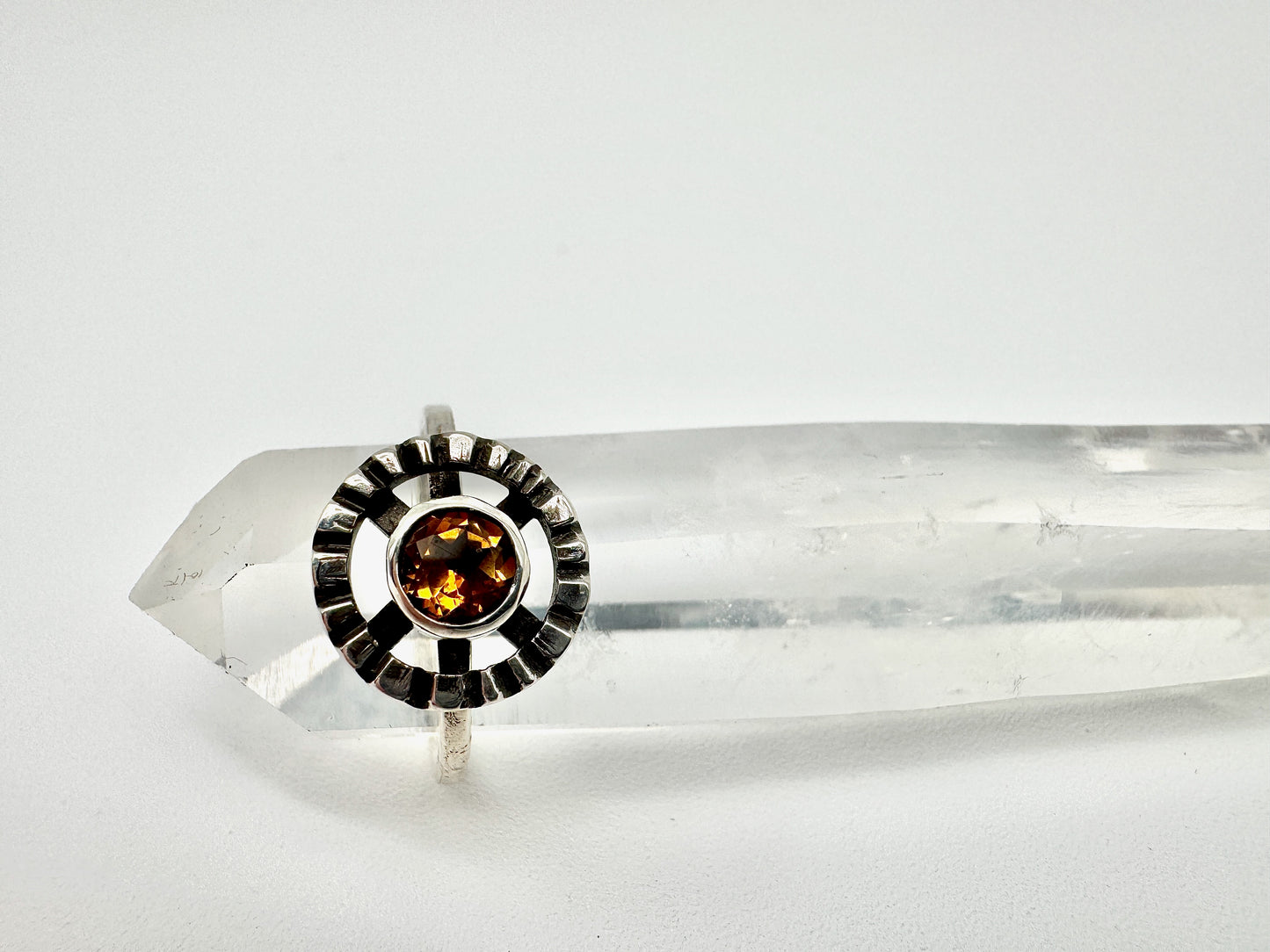 Citrine distressed rings size 7 and 8