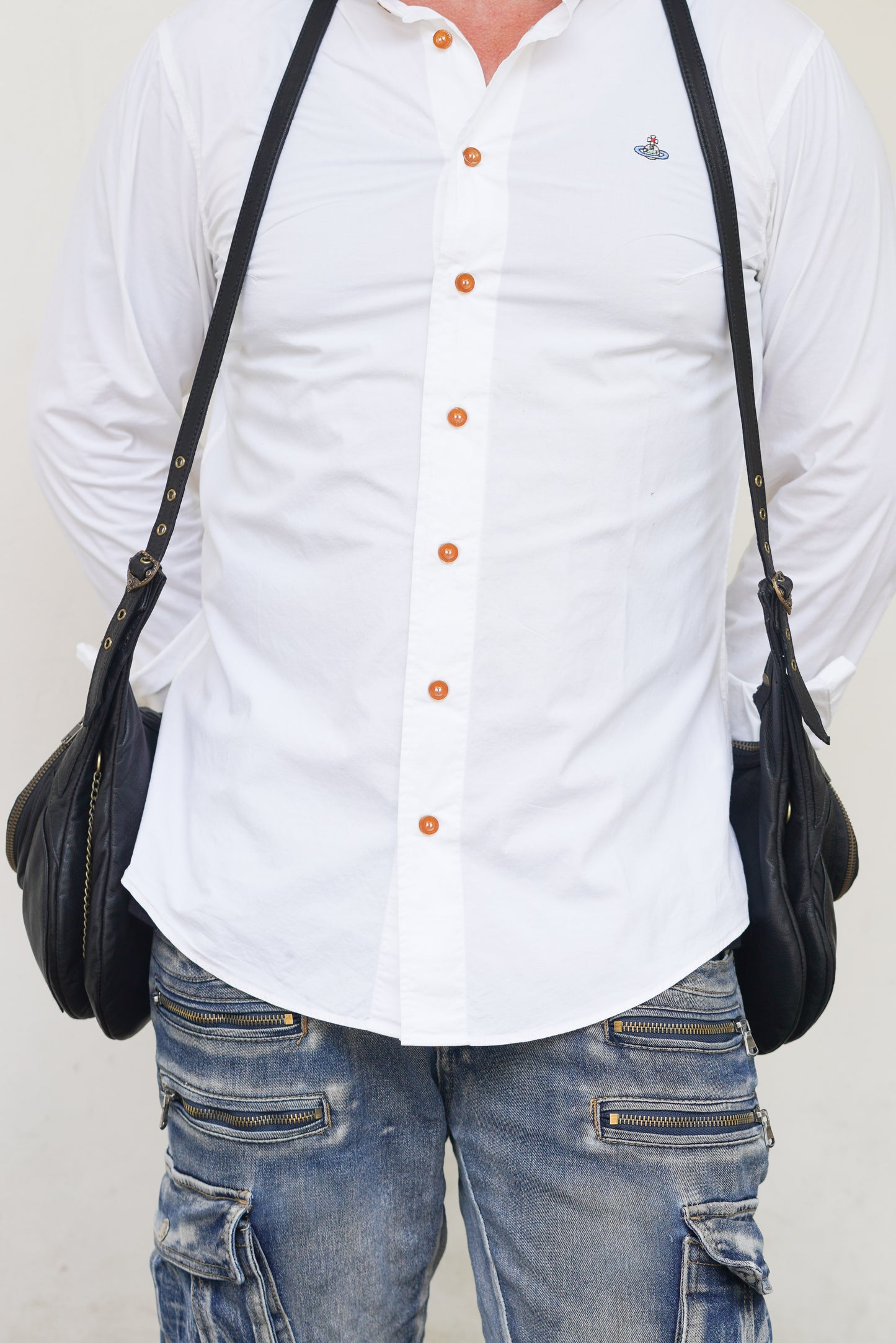 Long Leather Holster Vest