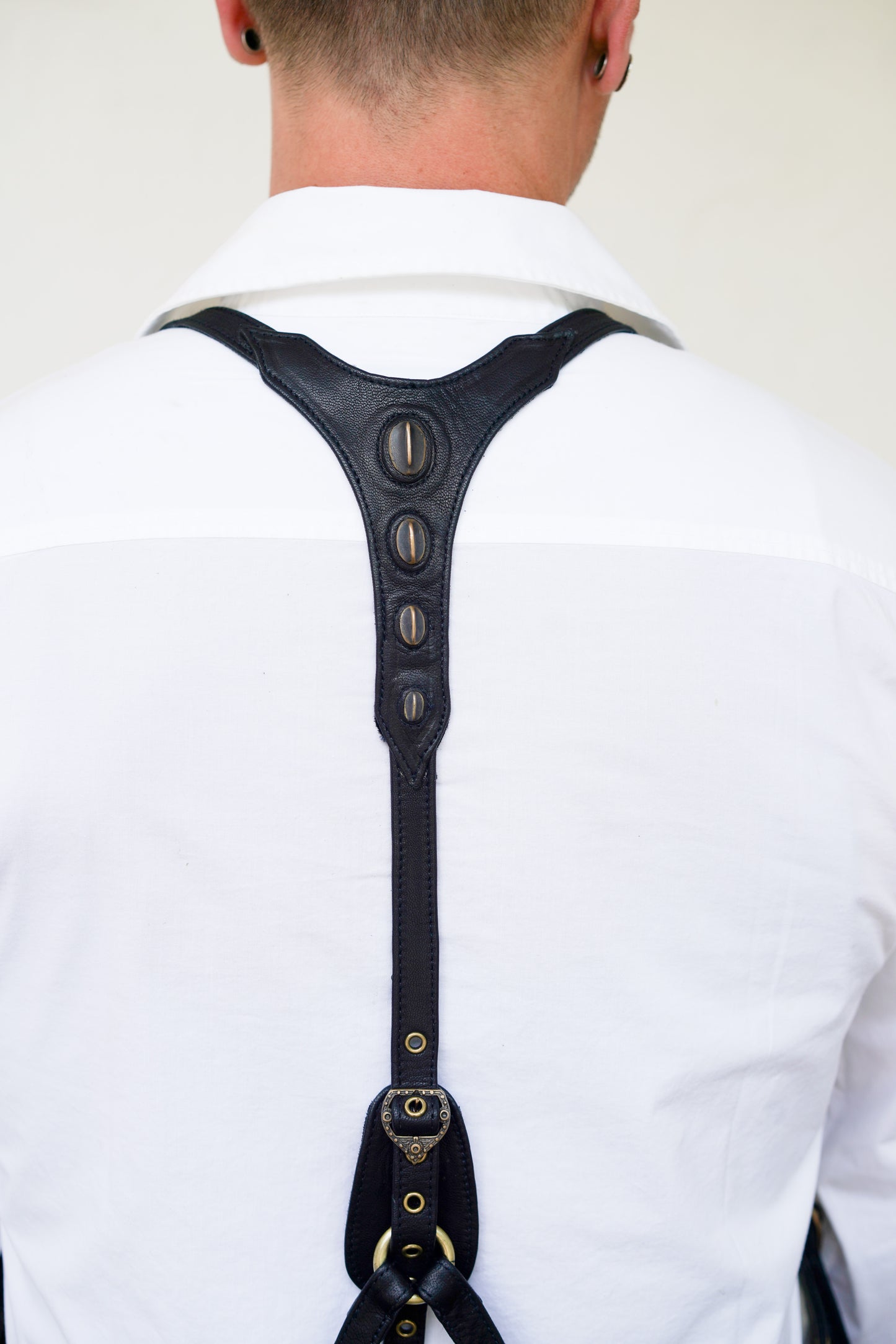 Long Leather Holster Vest