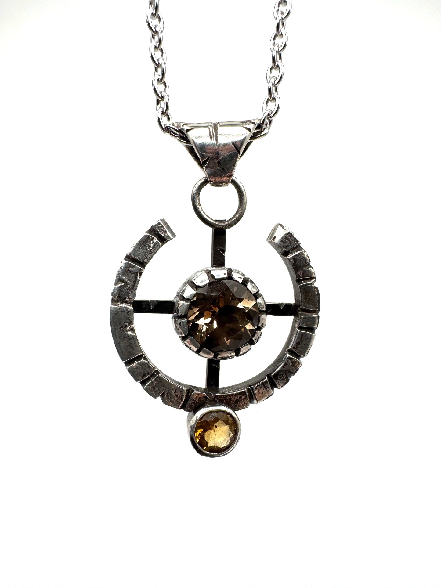 Distressed Citrine pendant