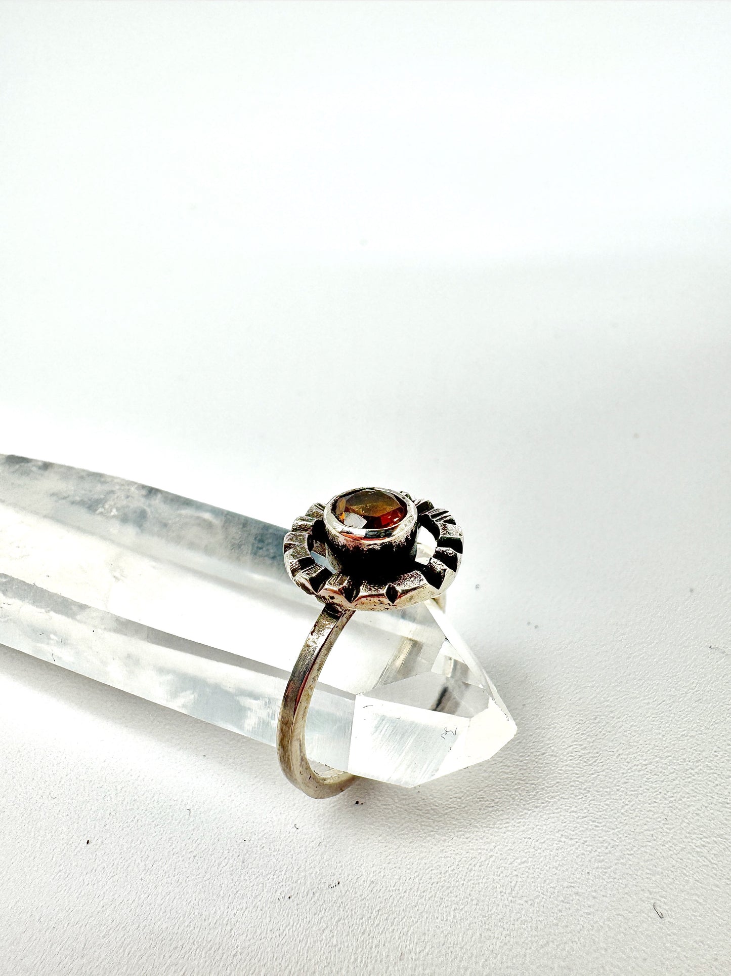 Citrine distressed rings size 7 and 8