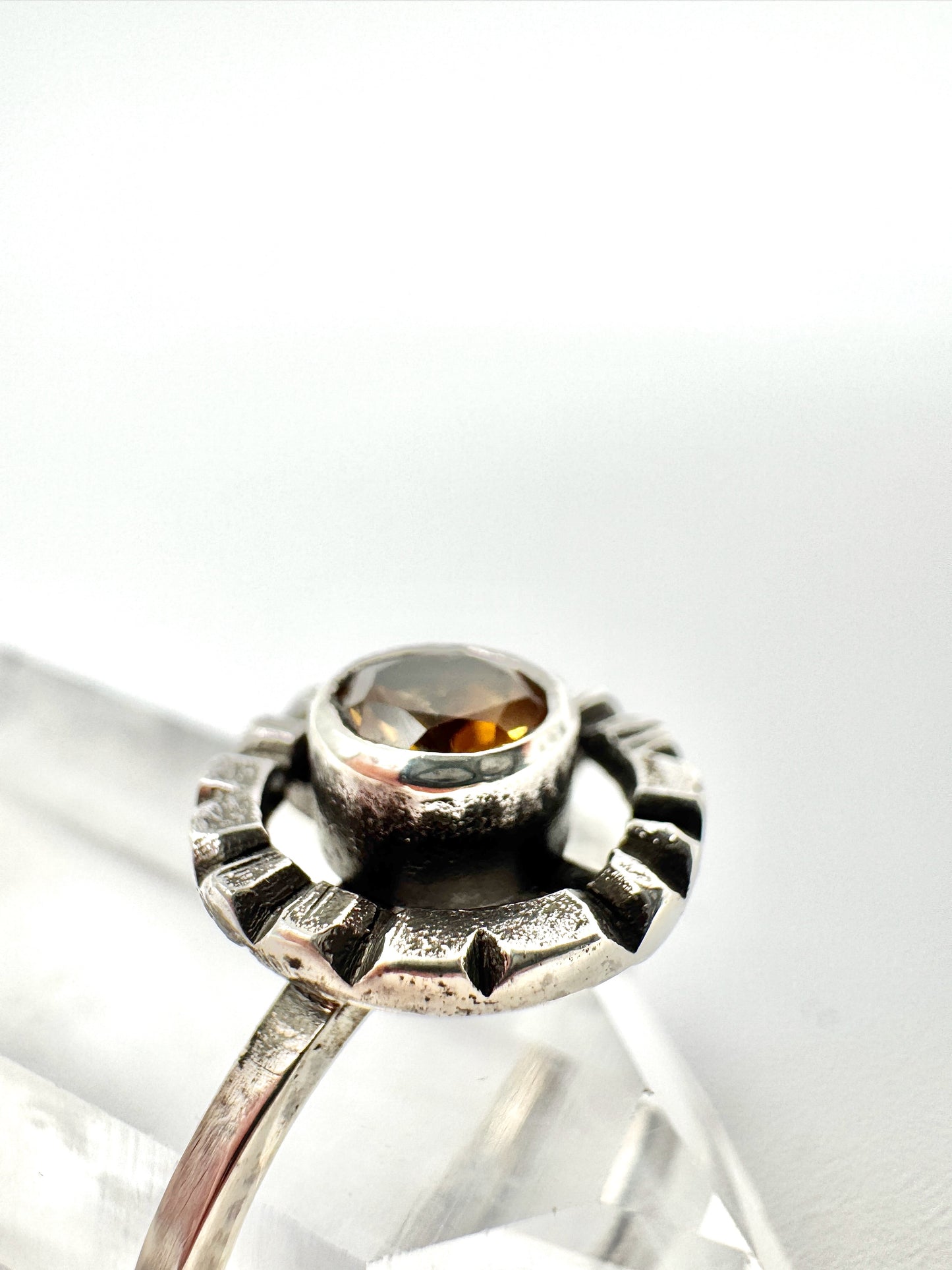Citrine distressed rings size 7 and 8
