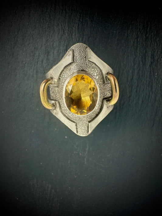 Unchained Citrine ring, size 8.75