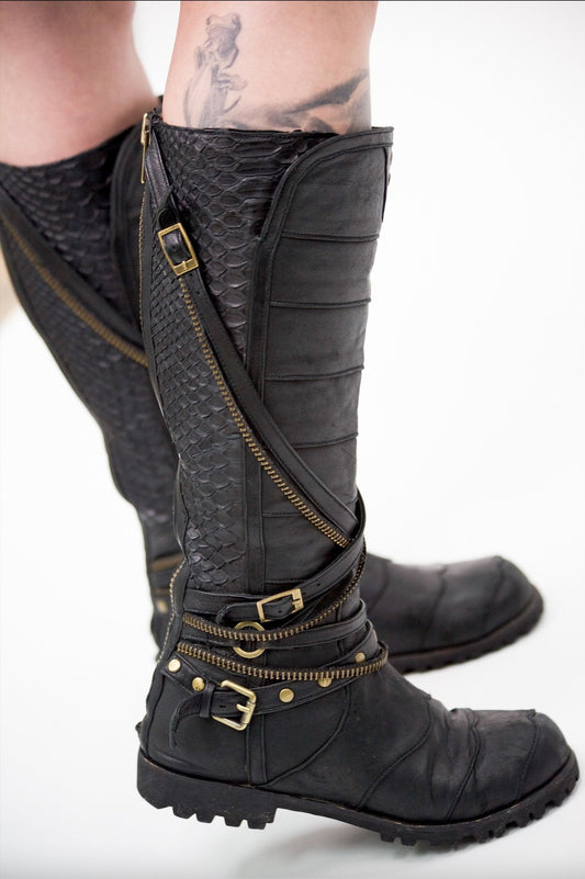 Athena leather boots - anahata designs